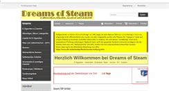 Desktop Screenshot of dreams-of-steam.de